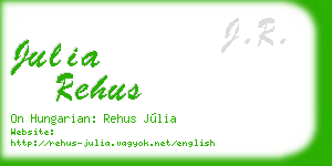 julia rehus business card